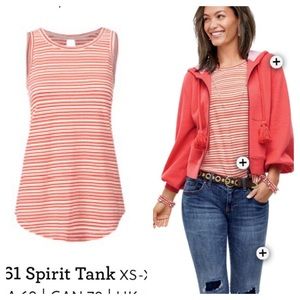 Cabi Spirit Tank-Tangerine Stripe NWT